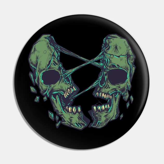 Skull Rupture Pin by phsycartwork