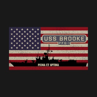 Brooke FFG-1 Frigate Ship USA American Flag Gift T-Shirt