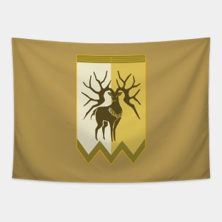 Golden Deer Banner Tapestry