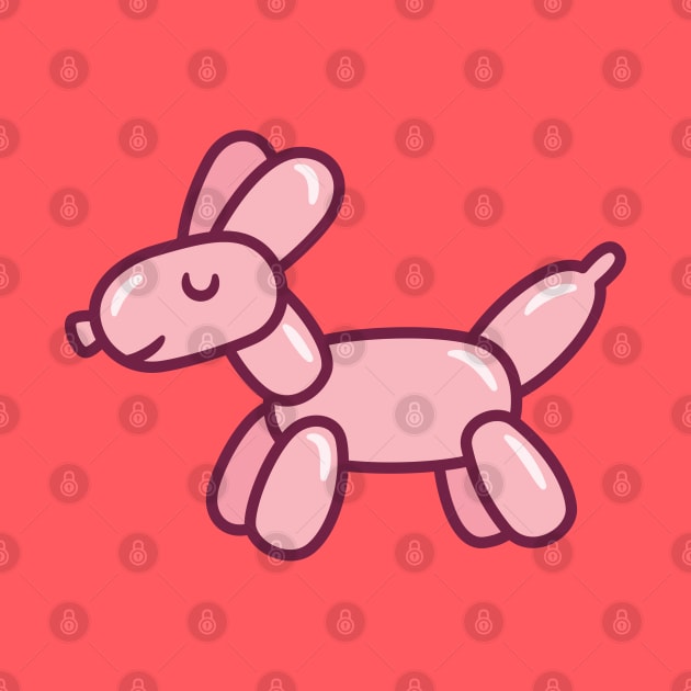 Cute Balloon Dog Pink by rustydoodle