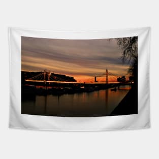 Albert Bridge Sunset River Thames London Tapestry