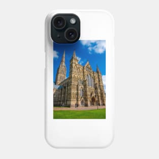 West Facade, Salisbury Cathedral Phone Case