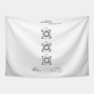 Electric Dynamic Motor Vintage Patent Hand Drawing Tapestry