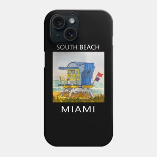 South Beach Lifeguard Tower in Miami Florida - Welshdesigns Phone Case