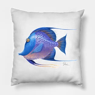 Blue Purple Angel Fish Pillow