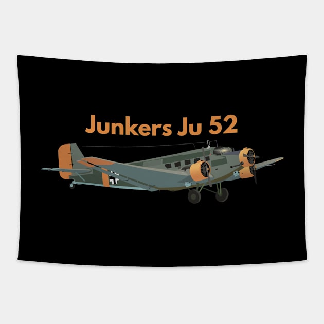 Junkers Ju 52 German WW2 Airplane Tapestry by NorseTech