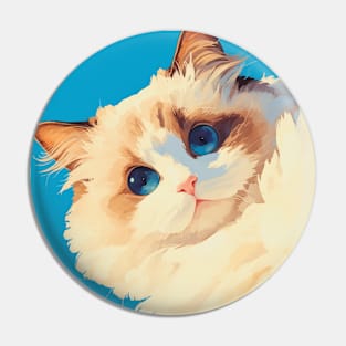 Blue-eyed Fluff IV Pin