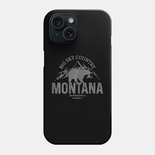 Montana Grizzly Bear Camping Hiking Souvenir Phone Case