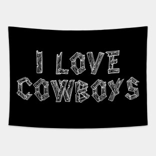 I Love Cowboys v3 Tapestry