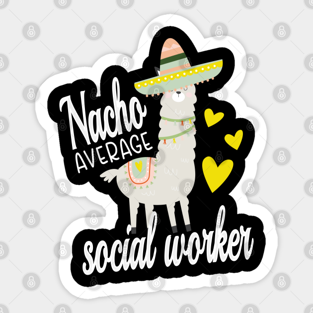 Funny Social Worker LLama Gift - Social Worker - Sticker