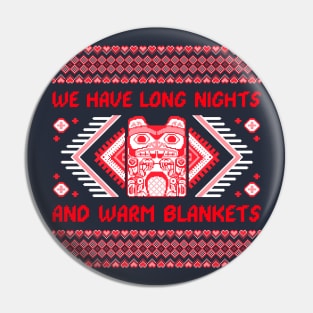 Beaver Totem Ugly Sweater Love Pin