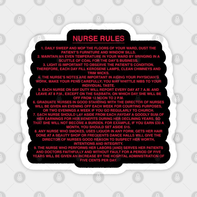 Nurse Rules Magnet by isstgeschichte