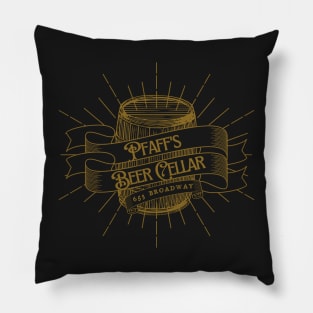 Pfaffs Beer Cellar Gold Print - Dickinson Series-Inspired Pillow