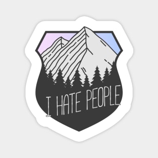 I Hate People Mountain Crest Sunset Magnet