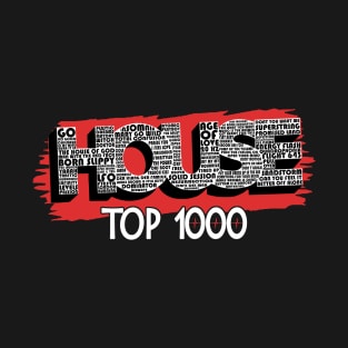 House Top 1000 dubbel bedrukt zwart T-Shirt