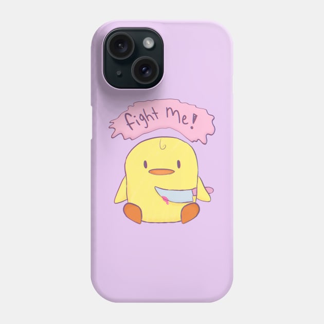 Fight Me! Chick Phone Case by mgthepixie