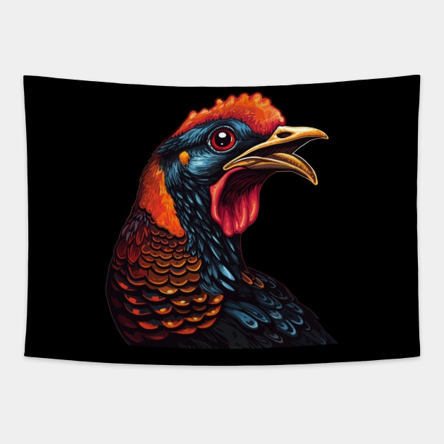 Pheasant  Smiling Tapestry by JH Mart