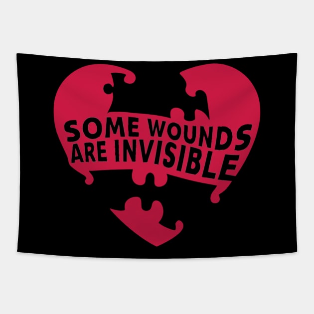 Some Wounds Are Invisible Mental Health Pun Healthcare Tapestry