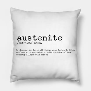 Austenite Dictionary Definition Pillow