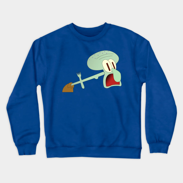 Squidward Choking On A Fork Squidward Crewneck Sweatshirt