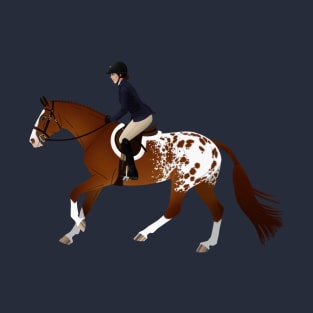 Appaloosa Hunter Horse Canter - Equine Rampaige T-Shirt