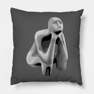 Prehistoric Pop Art Thinker Pillow