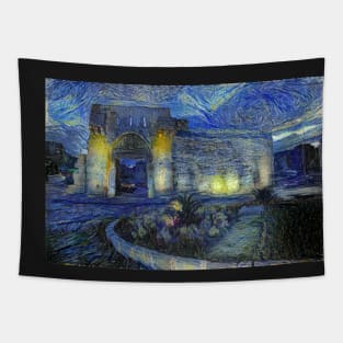 Bab Tuma of Damascus (Gate of Thomas) in Starrynight Style Tapestry