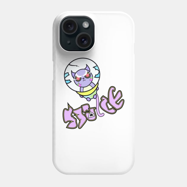 space cat angry purple kitten Phone Case by ZOOLAB