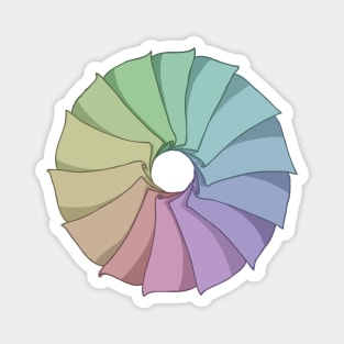 Rainbow Paper Color Wheel Magnet