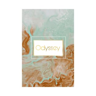 Odyssey abstract colourful dream colour gold aesthetic beautiful love romantic design T-Shirt