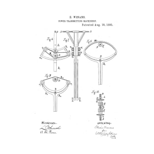 Power transmitting machinery Vintage Patent Hand Drawing T-Shirt