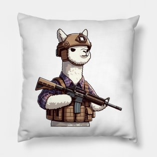 Tactical Alpaca Adventure Tee: Where Whimsy Meets Command Pillow