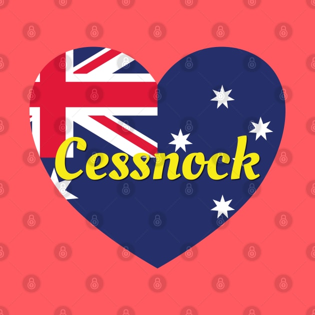 Cessnock NSW Australia Australian Flag Heart by DPattonPD