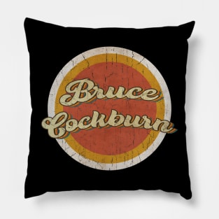 circle vintage Bruce Cockburn Pillow