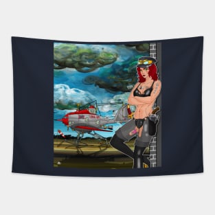 Steam Punk Pilot Tapestry