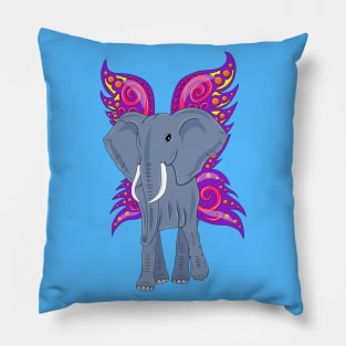 Elephant with wings Pillow