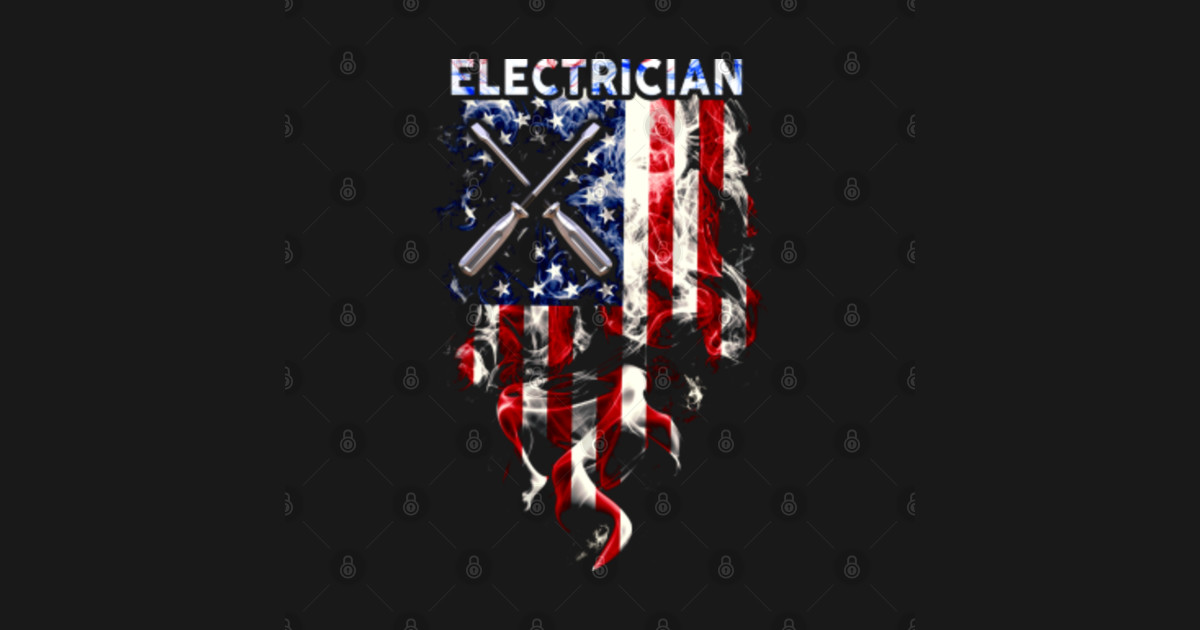 Proud USA Electrician Flag Electrician Long Sleeve TShirt TeePublic
