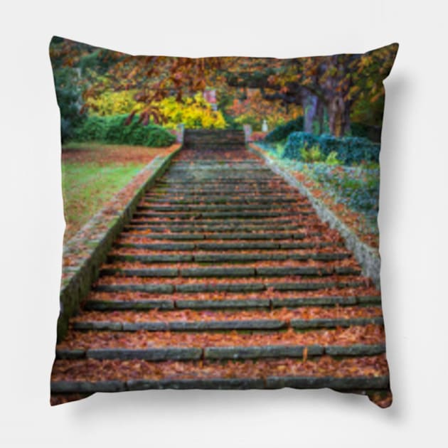 Autumnal Stairs Pillow by Femaleform