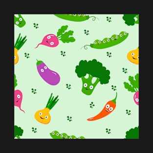 broccoli seamless pattern, seamless broccoli pattern T-Shirt