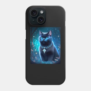 Magical Black British Shorthair Cat Phone Case