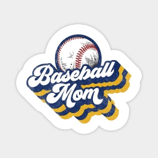 Retro Baseball Mom Mother's Day Magnet