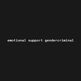 emotional support gendercriminal - White T-Shirt