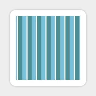 Blue and White Stripe Pattern Magnet