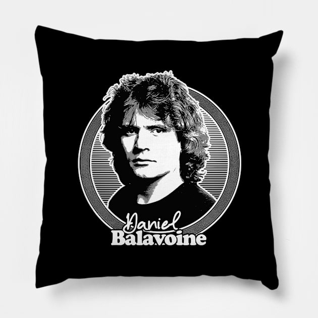 Daniel Balavoine / 80s Francophile Design Pillow by DankFutura