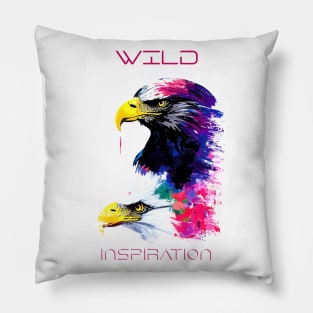 Eagle Wild Nature Animal Colors Art Painting Pillow