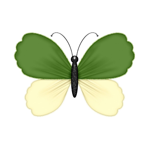 Butterflies Green by Samr Shop