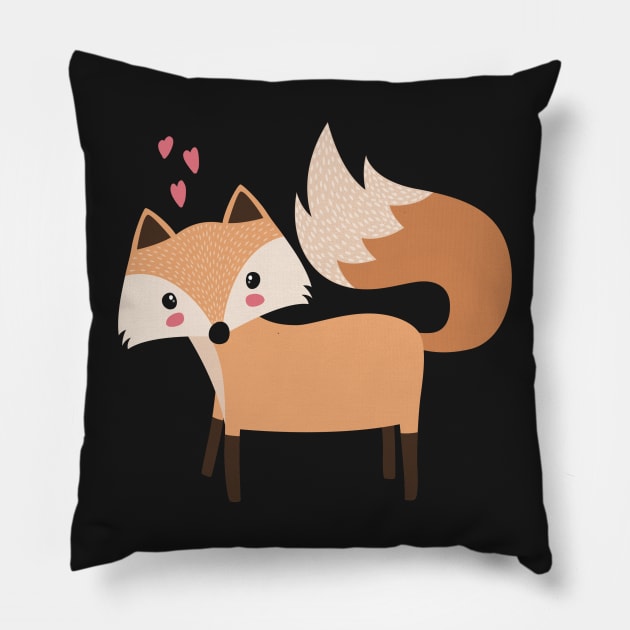Love from Little Fox Pillow by NattyDesigns