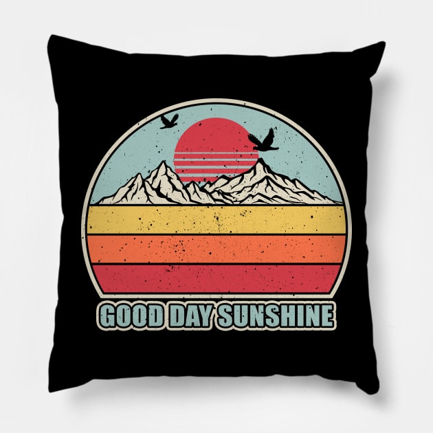 Vintage Good Day Sunshine Pillow by Symmetry Stunning Portrait