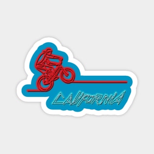 California BMX Cyber BMX Rider Sign Style Bike Magnet