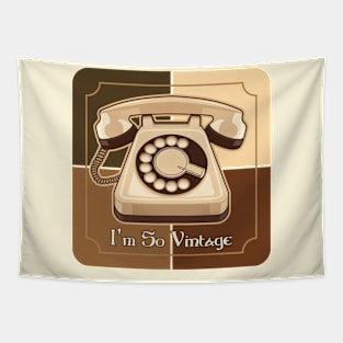 Gen X Rotary Dial Phone Vintage Tapestry